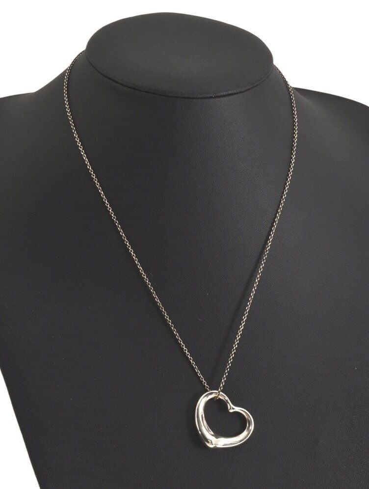 Authentic TIFFANY & Co. Elsa Peretti: Authentic TIFFANY & Co. Elsa Peretti Open Heart Pendant Necklace Silver 9261L Condition: Pre-owned Brand: TIFFANY &: Co. Style: Necklace Material: Silver 925 Color: Silver Size: See description