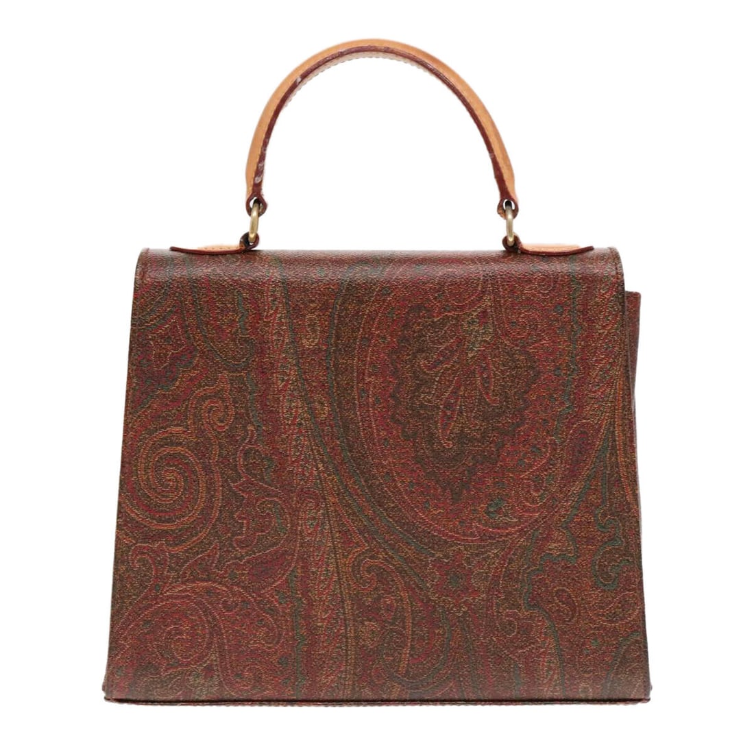 ETRO Paisley Hand Bag Leather Brown: ETRO Paisley Hand Bag Leather Brown Auth am6904 Condition: Pre-owned Brand: ETRO Style: Hand Bag Material: Leather Exterior Color: Brown Size: See Description Bag Height: 7.9inch(Approx)