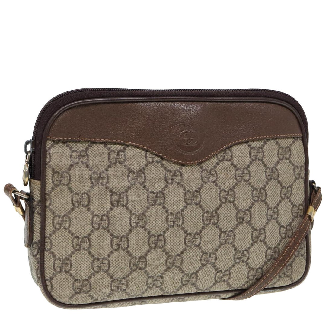 GUCCI GG Supreme Shoulder Bag PVC: GUCCI GG Supreme Shoulder Bag PVC Leather Beige Gold 007 115 Auth 89029 Condition: Pre-owned Brand: GUCCI Style: Shoulder Bag Material: PVC Leather Exterior Color: Beige / Gold Size: See Descripti