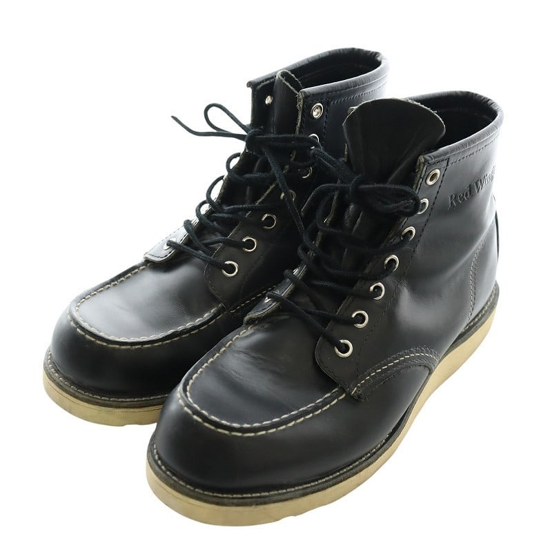 Red Wing Irish Setter Boots Work: Red Wing Irish Setter Boots Work Logo Embossed Leather 26.5cm Black 8130 Condition: Pre-owned Brand: Red Wing Country: Japan SN: MOR_0820 Department: NA Type: Boot Character: Boots <b