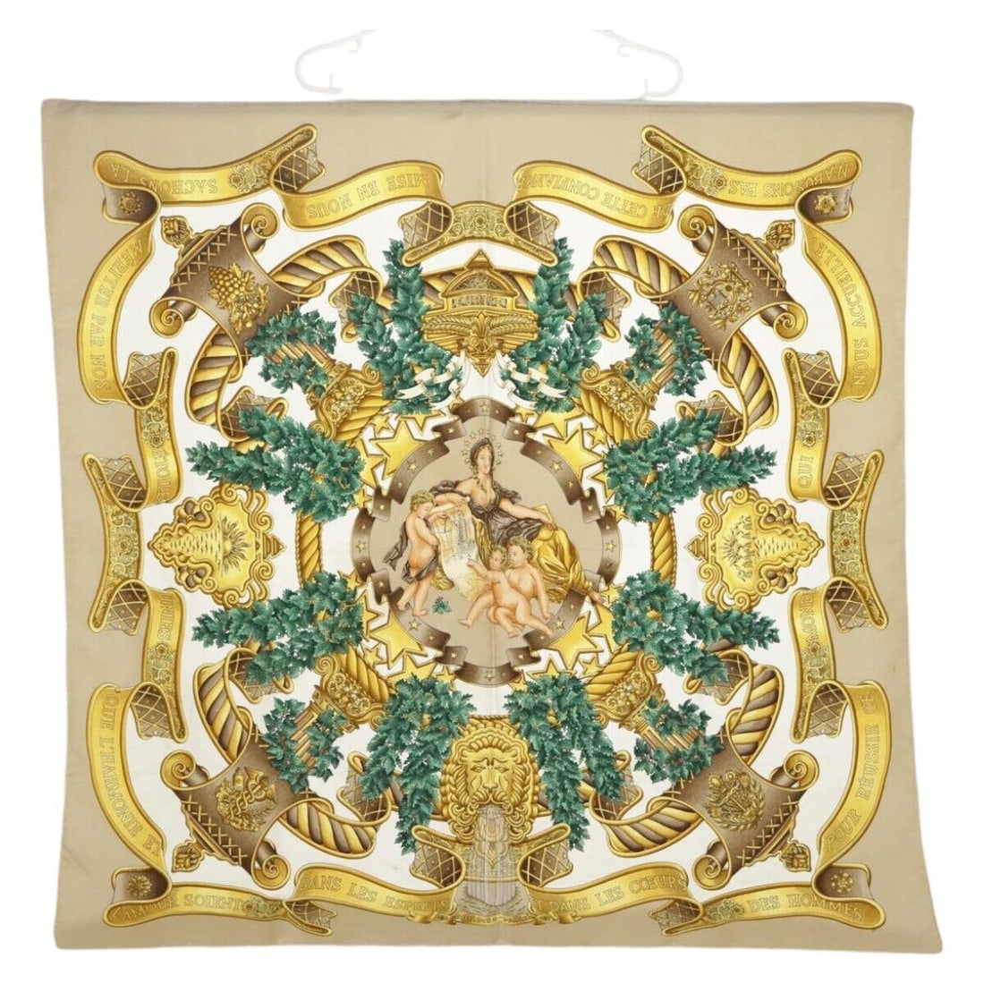 HERMES Carre 90 Scarf ""EUROPE"" Silk: HERMES Carre 90 Scarf ""EUROPE"" Silk Beige Yellow Auth ac3376 Condition: Pre-owned Brand: HERMES Style: Scarf Material: Silk Color: Beige / Yellow Size: See Description Bag Height: 35.4i