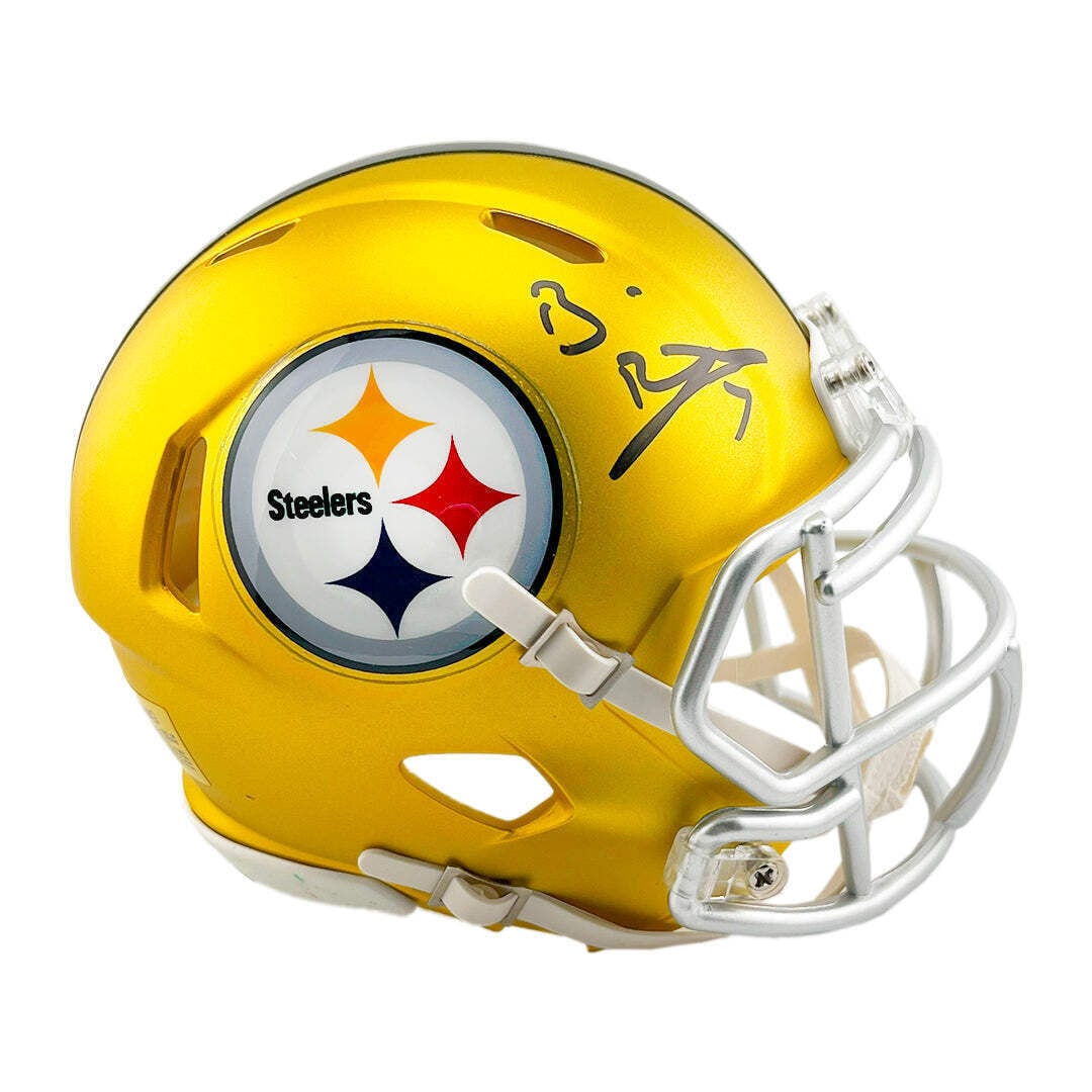 ben roethlisberger signed pittsburgh steelers blaze mini football helmet (fanati: ben roethlisberger signed pittsburgh steelers blaze mini football helmet (fanati Ben Roethlisberger Signed Pittsburgh Steelers Blaze Mini Football Helmet (Fanati Guidelines for Bidding We recommend fo