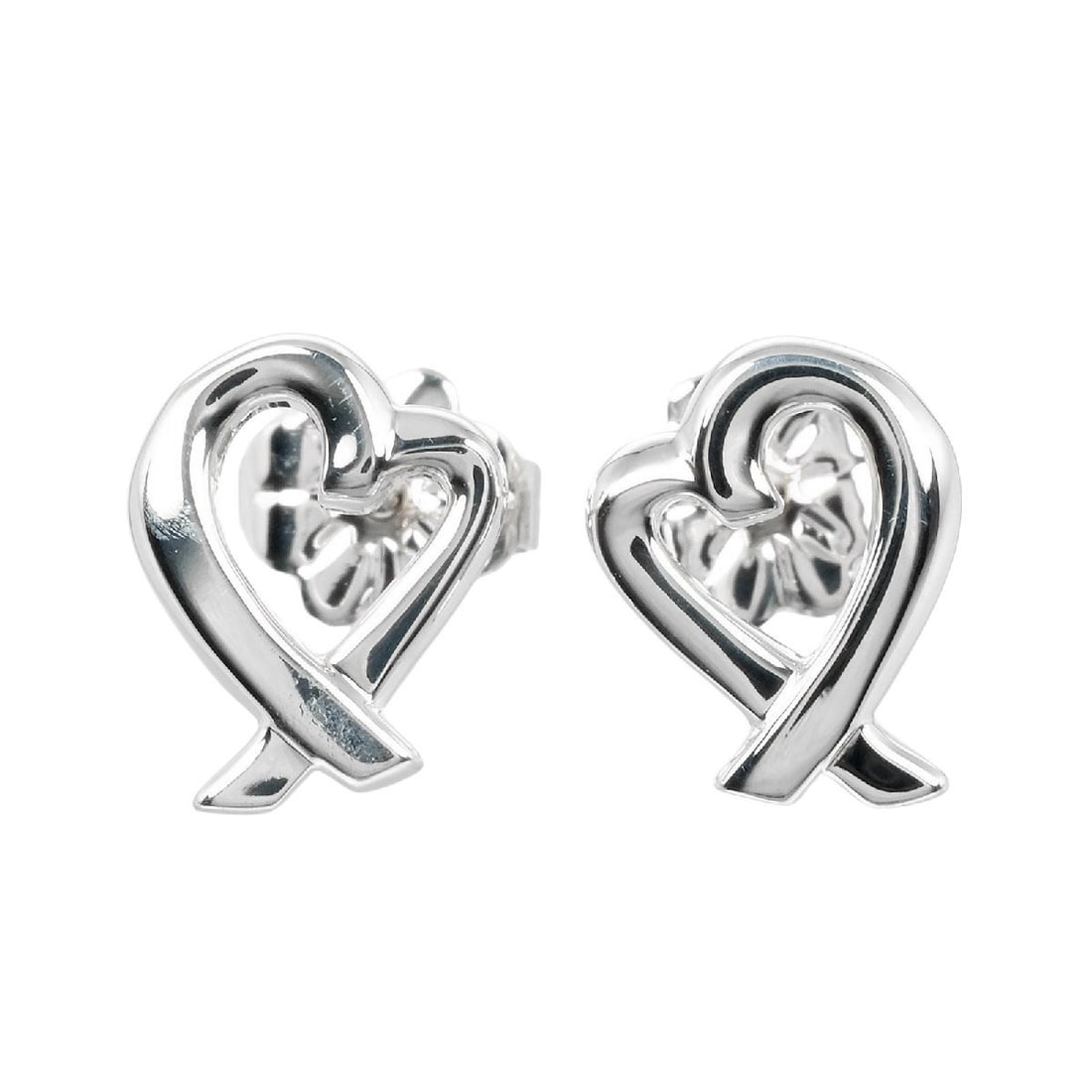 TIFFANY&Co. Loving Heart Earrings Silver 925: TIFFANY&Co. Loving Heart Earrings Silver 925 1.57g Condition: Pre-owned Brand: TIFFANY&Co. Country: Japan SN: MOR_0820 Type: earring Style: earring Department: Material: N/A