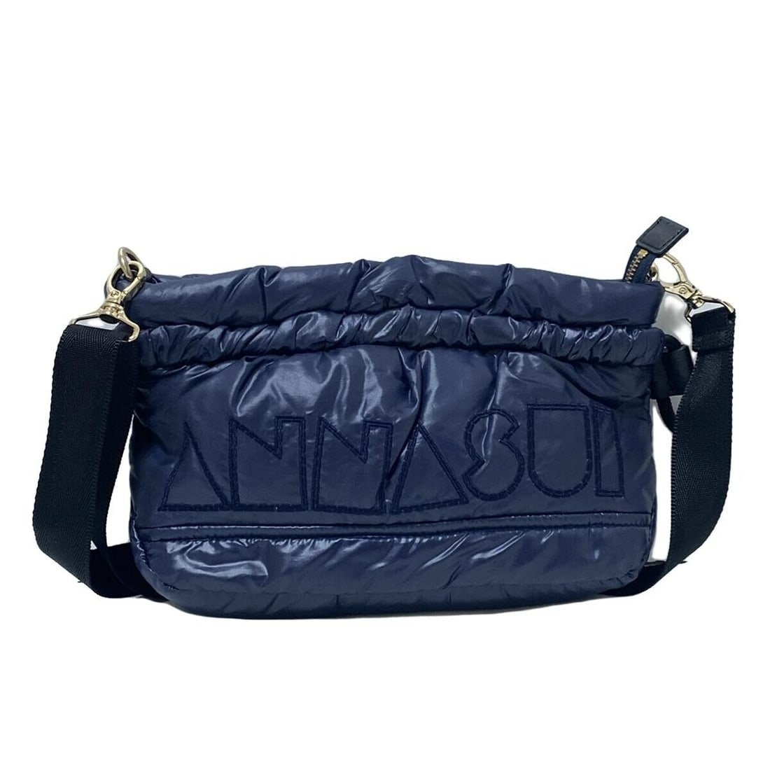 Auth ANNA SUI - Navy Nylon: Auth ANNA SUI - Navy Nylon Shoulder Bag Condition: Pre-owned Brand: ANNA SUI Style: Shoulder Bag Exterior Color: Navy Exterior Material: Nylon ConditionRank: 6 Department: Type: