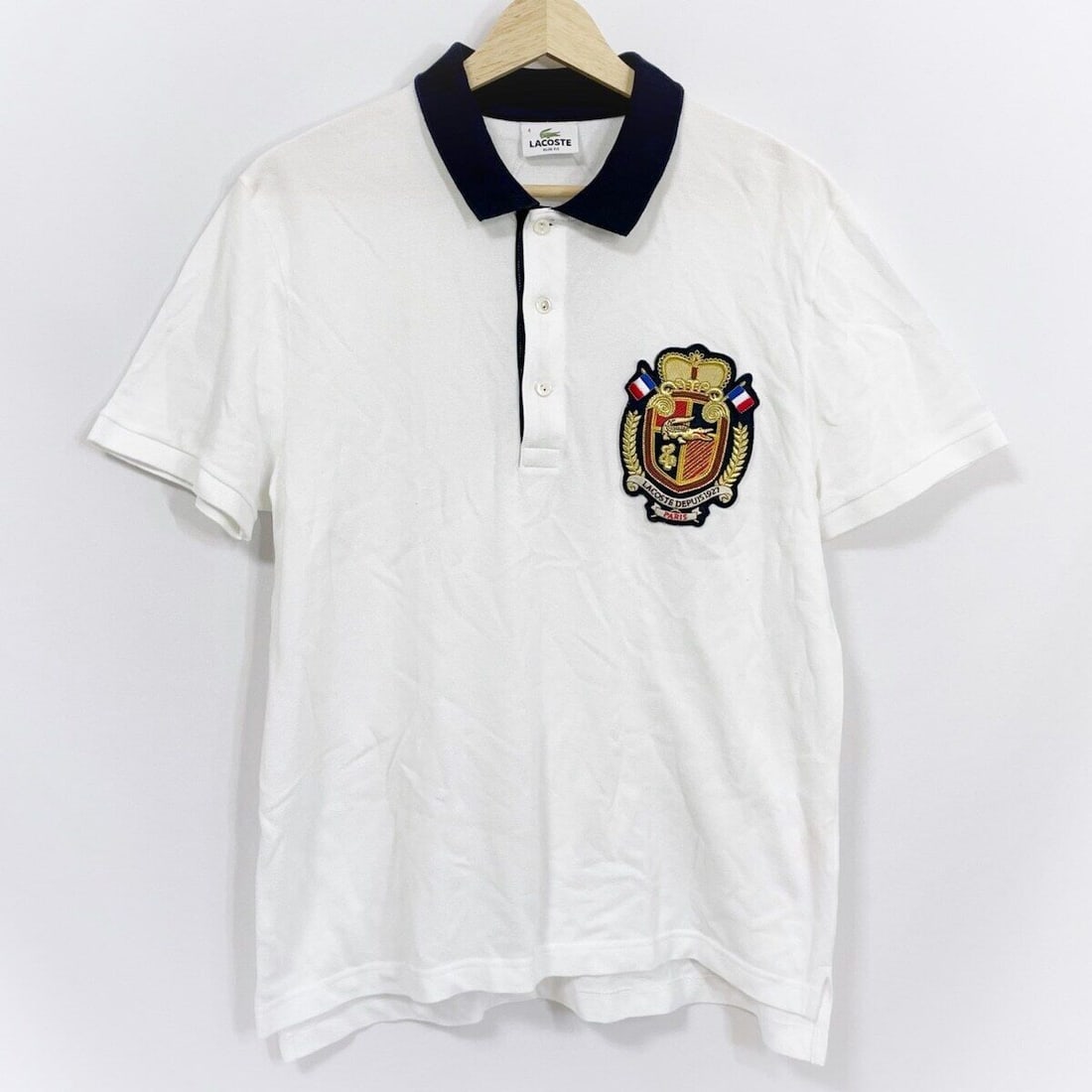 Auth Lacoste - White Dark Navy: Auth Lacoste - White Dark Navy Multi Polo Shirt Condition: Pre-owned Brand: Lacoste Style: Polo Shirt Color: White, Dark Navy, Multi Material: Please see the photo of the quality tag ConditionRan