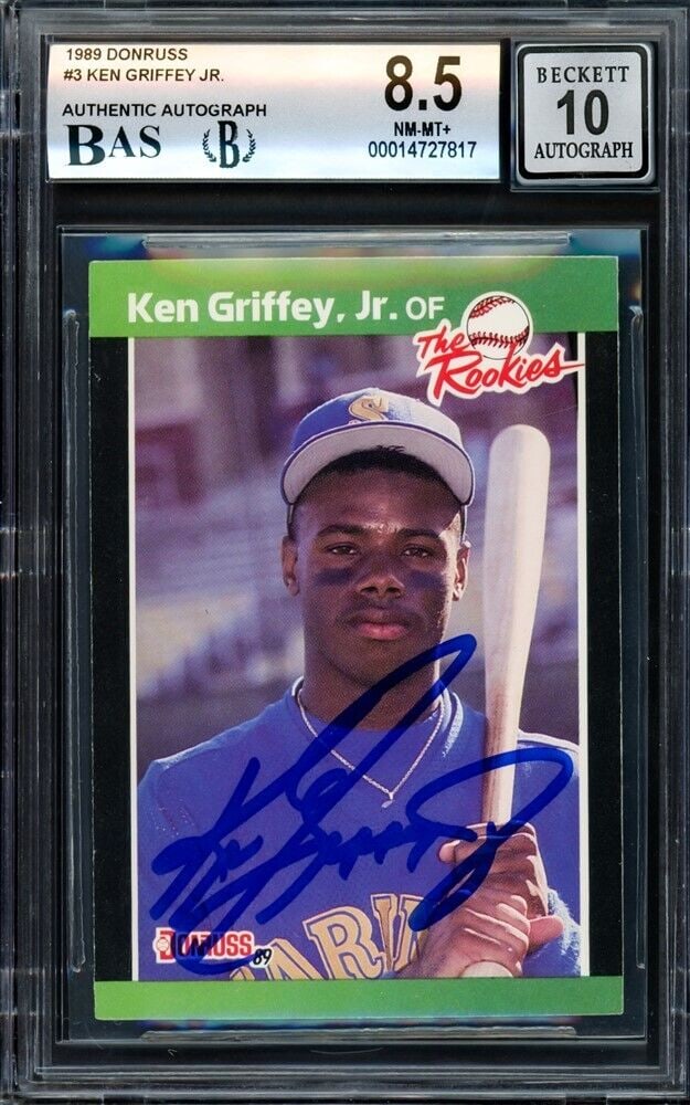 Ken Griffey Jr 1989 Donruss The Rookie's RC BGS 85 Gem 10 Auto Beckett 14727817: Ken Griffey Jr 1989 Donruss The Rookie's RC BGS 85 Gem 10 Auto Beckett 14727817 Ken Griffey Jr 1989 Donruss The Rookie's RC BGS 85 Gem 10 Auto Beckett 14727817 Guidelines for Bidding We recommend for 