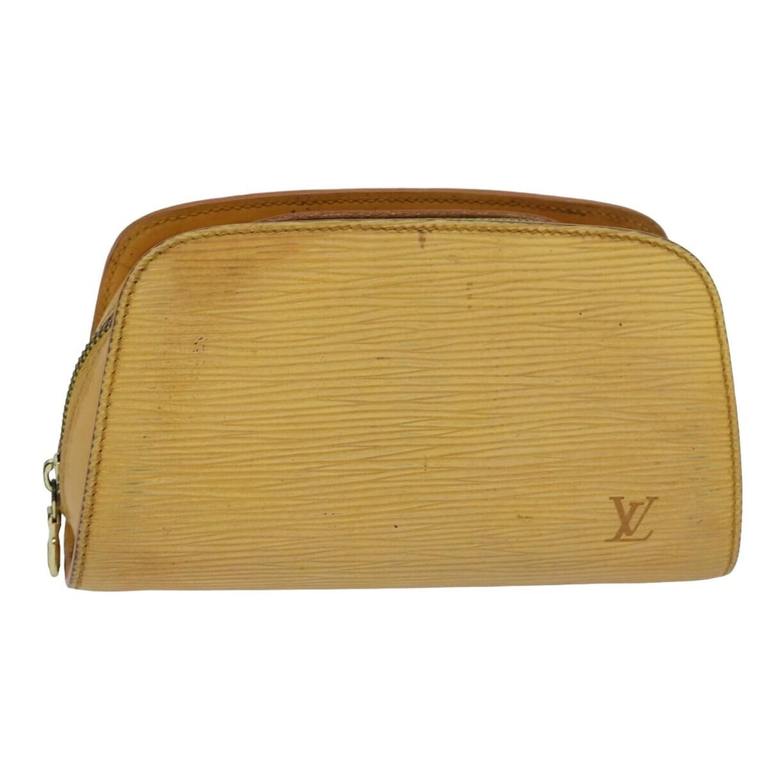 LOUIS VUITTON Epi Dauphine PM Pouch: LOUIS VUITTON Epi Dauphine PM Pouch Yellow M48449 LV Auth 78968 Condition: Pre-owned Brand: LOUIS VUITTON Style: Pouch Material: Epi Leather Exterior Color: Yellow Size: See Description B