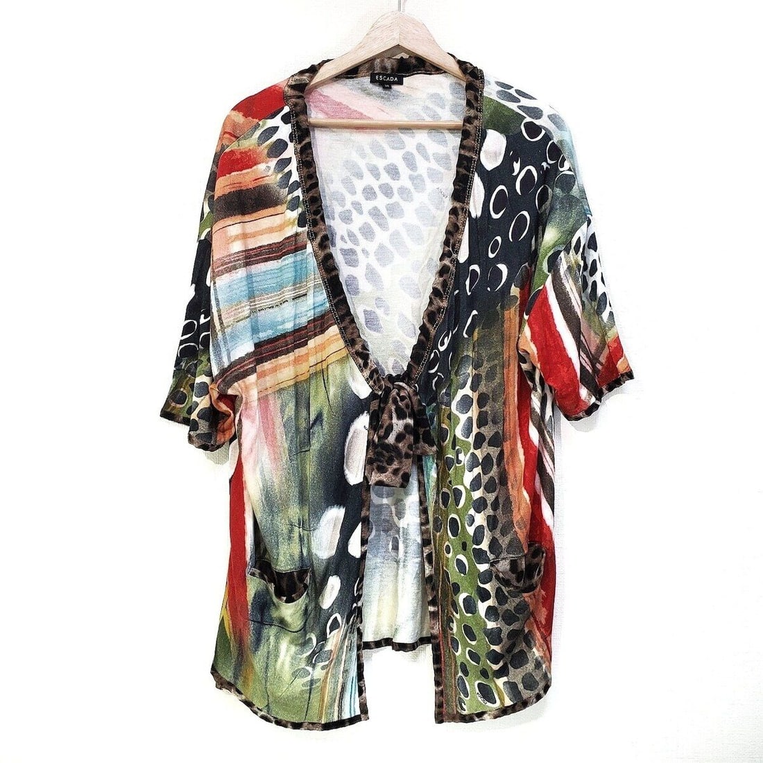 Auth ESCADA - Brown Light Green: Auth ESCADA - Brown Light Green Multi Cardigan Condition: Pre-owned Brand: ESCADA Style: Cardigan Color: Brown, Light Green, Multi Material: Please see the photo of the quality tag ConditionRank: