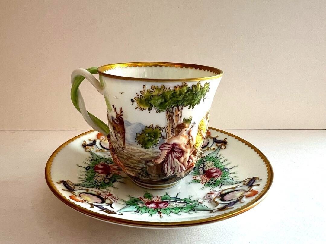 Richard Ginori Capodimonte Demitasse Cup Saucer: Richard Ginori Capodimonte Demitasse Cup Saucer Set Used Rare Condition: Used Number of Items in Set: 1 Origin: NA Shape: Round Signed By: NA Occasion: All Occasions Keeps Cold For: NA <b