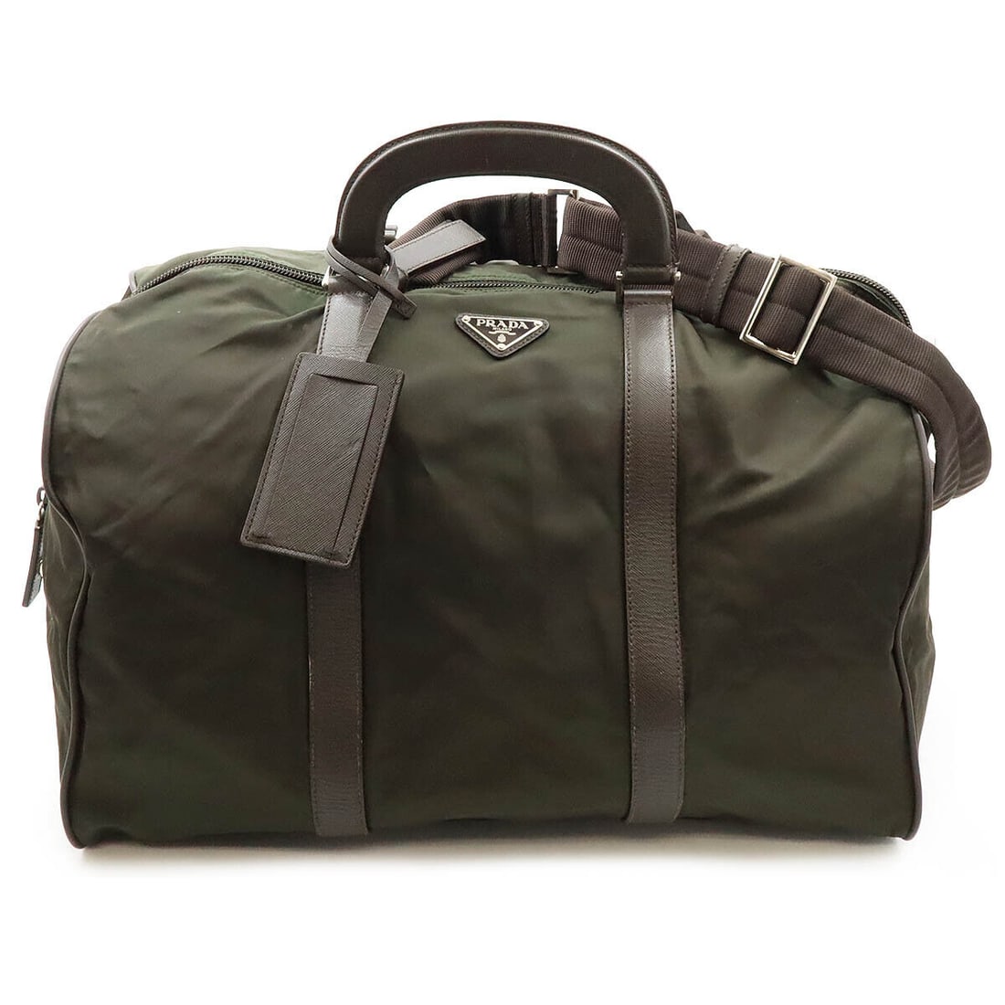 PRADA Boston Bag Travel Bag 2WAY: PRADA Boston Bag Travel Bag 2WAY Shoulder Bag Nylon Leather 250121N Condition: Pre-owned Occasion: Travel Lining Material: Leather Exterior Material: Nylon Brand: PRADA Department: Ladies