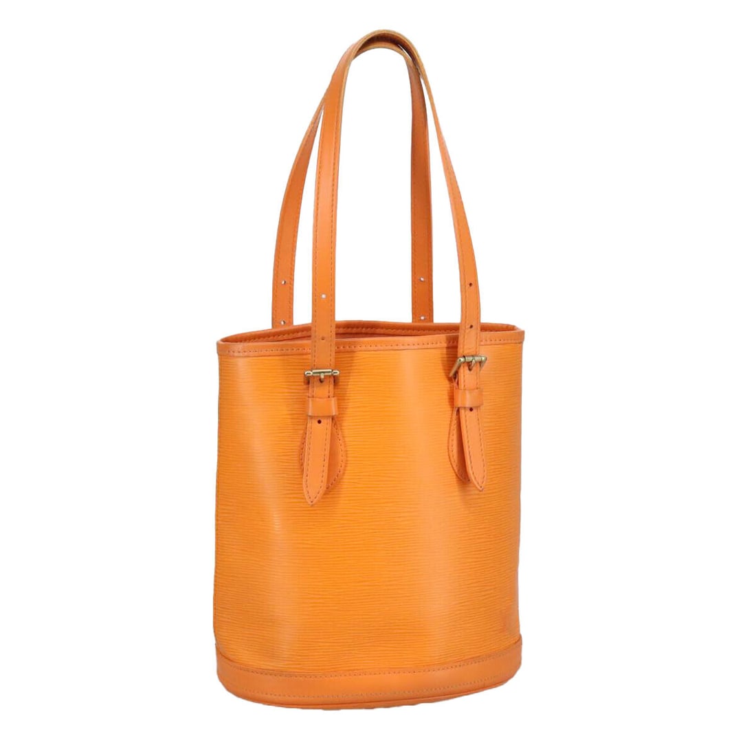 LOUIS VUITTON Epi Bucket PM Shoulder: LOUIS VUITTON Epi Bucket PM Shoulder Bag Orange Mandarin M5899H LV Auth 100466 Condition: Pre-owned Brand: LOUIS VUITTON Style: Shoulder Bag Material: Epi Leather Exterior Color: Orange / Mandarin