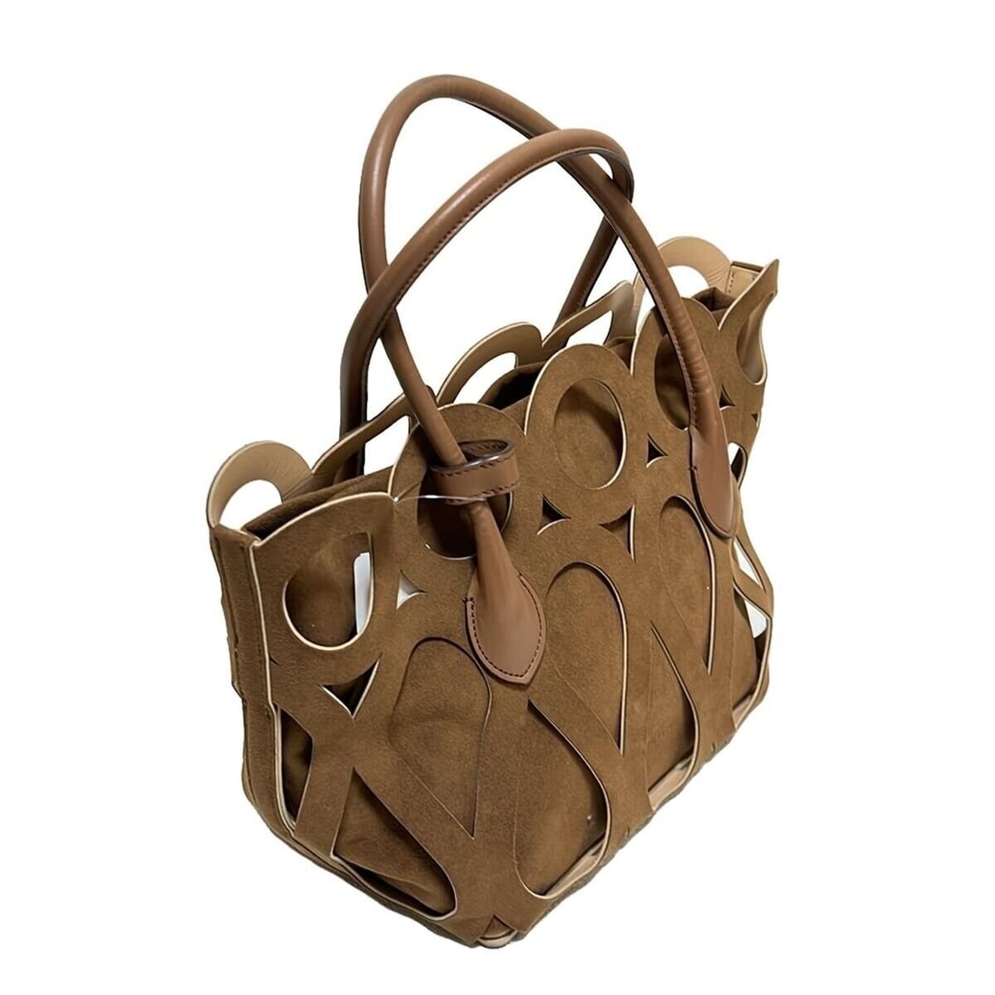 Auth MARY AL TERNA maze -: Auth MARY AL TERNA maze - Brown Suede Leather Tote Bag Condition: Pre-owned Brand: MARY AL TERNA Style: Tote Bag Exterior Color: Brown Exterior Material: Suede, Leather Product Name: maze