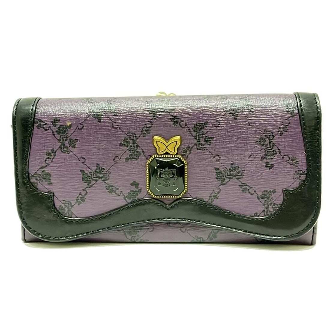 Auth ANNA SUI - Purple Black: Auth ANNA SUI - Purple Black PVC Leather Long Wallet Condition: Pre-owned Brand: ANNA SUI Style: Long Wallet Color: Purple, Black Material: PVC, Leather ConditionRank: 6 Department: