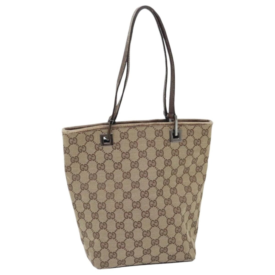 GUCCI GG Canvas Tote Bag Beige: GUCCI GG Canvas Tote Bag Beige Silver 31244 Auth 95012 Condition: Pre-owned Brand: GUCCI Style: Tote Bag Material: GG Canvas Exterior Color: Beige / Silver Size: See Description Bag Heigh