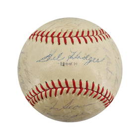 1968 new york mets team signed 28 signature spalding opl baseball (JSA LOA) (1 of 9)