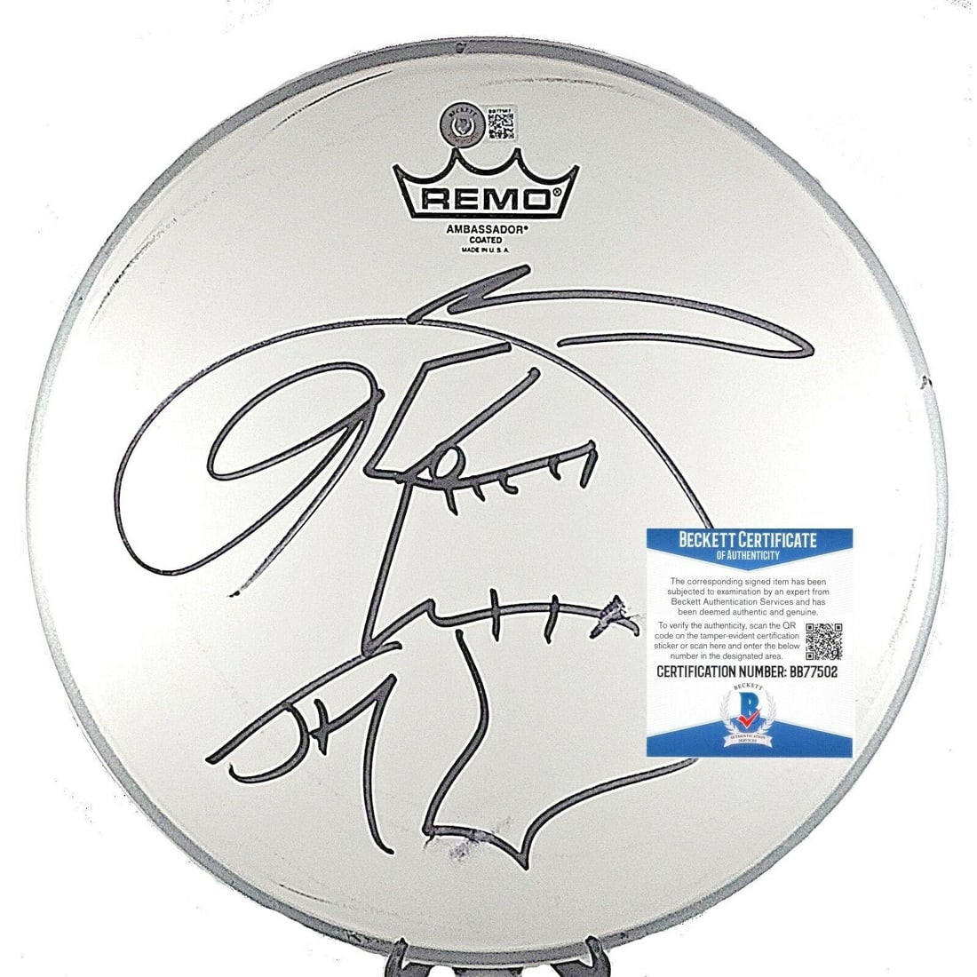 jeff hardy wwe signed 12" drum head hand-drawn artwork wrestling sketch beckett COA: jeff hardy wwe signed 12" drum head hand-drawn artwork wrestling sketch beckett COA Own a truly unique piece of WWE history with this autographed and hand-drawn drum head, featuring Jeff Hardy's iconi
