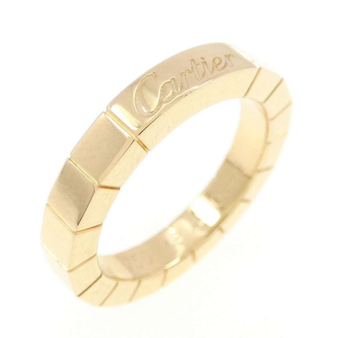 Authentic Cartier Lanieres Ring #260-007-449-0165: Authentic Cartier Lanieres Ring #260-007-449-0165 Condition: Pre-owned Brand: Cartier Style: Ring Material: 750 Yellow Gold Gender: Ladies' Size: 3.5 (US size) (45) Accessories: No access