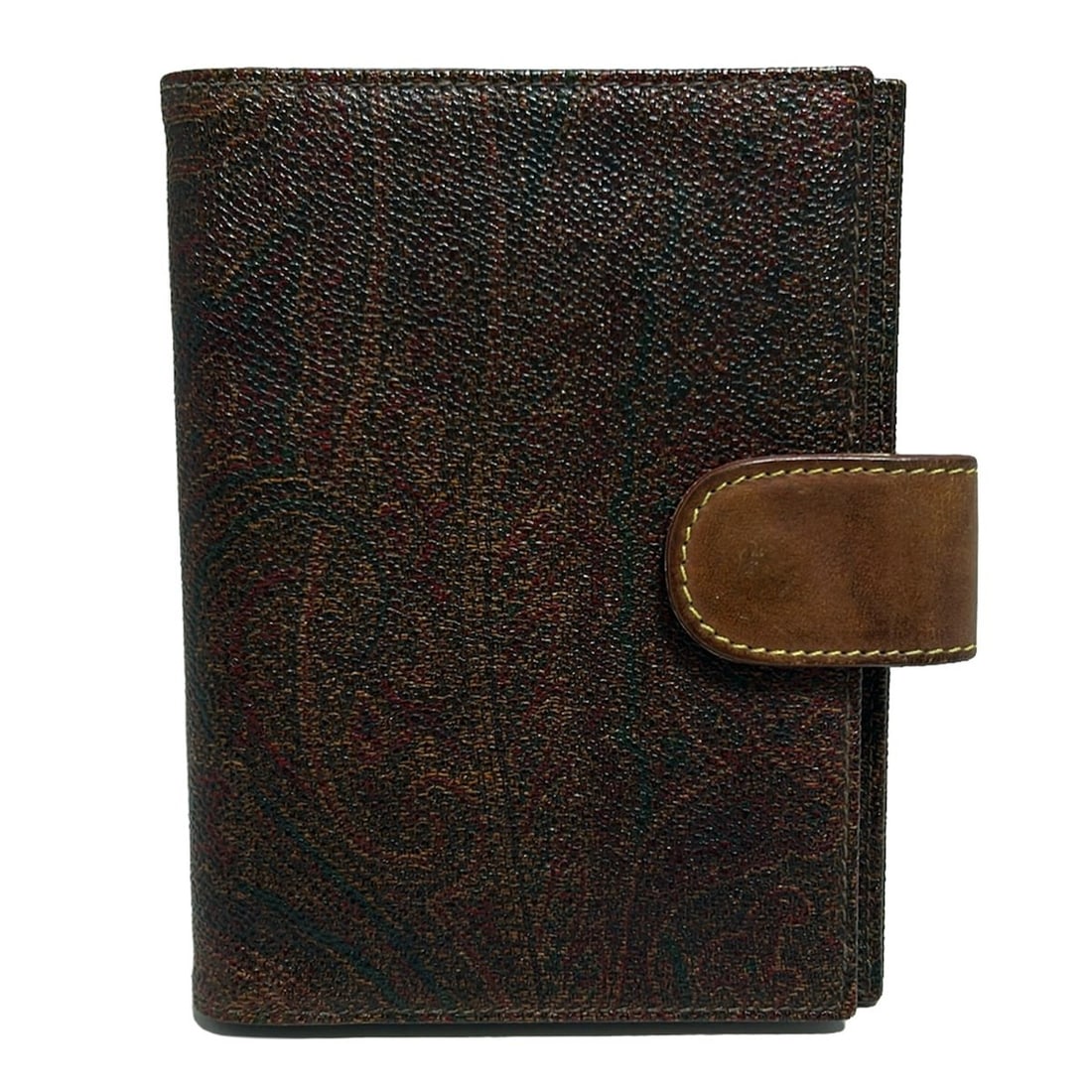 Auth ETRO - Dark Brown Black: Auth ETRO - Dark Brown Black Multi PVC Leather Agenda Condition: Pre-owned Brand: ETRO Style: Agenda Color: Dark Brown, Black, Multi Material: PVC, Leather ConditionRank: 6 Department: Wo