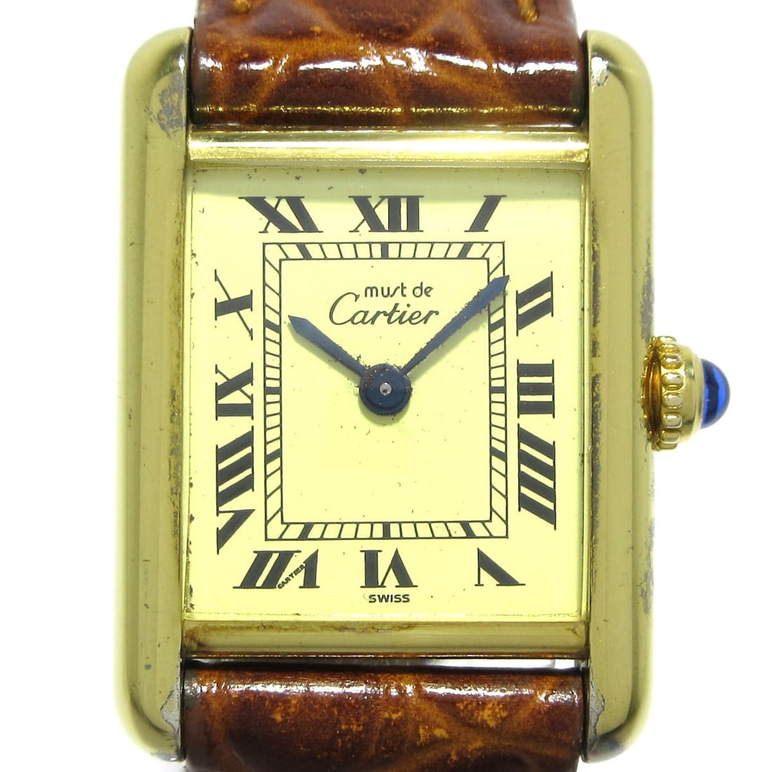Auth Cartier Must de Cartier Tank: Auth Cartier Must de Cartier Tank Vermeil W1003153 84141 5057001 Brown Womens Condition: Pre-owned Brand: Cartier Style: Wrist Watch Color: Please see the photos Model Number: W1003153 Product Nam