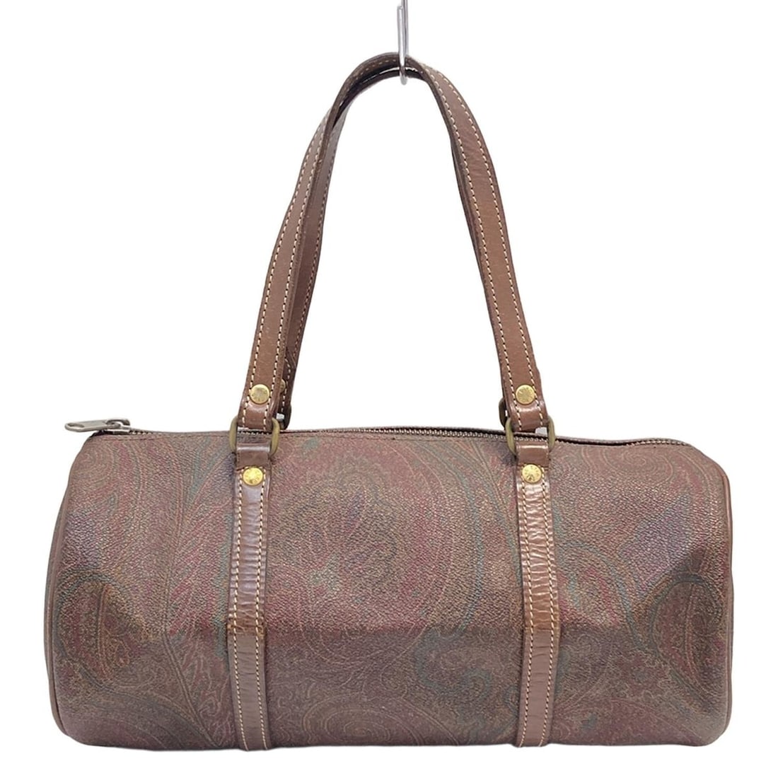 Auth ETRO - Dark Brown Bordeaux: Auth ETRO - Dark Brown Bordeaux Multi PVC Leather Handbag Condition: Pre-owned Brand: ETRO Style: Handbag Exterior Color: Dark Brown, Bordeaux, Multi Exterior Material: PVC, Leather ConditionRank: