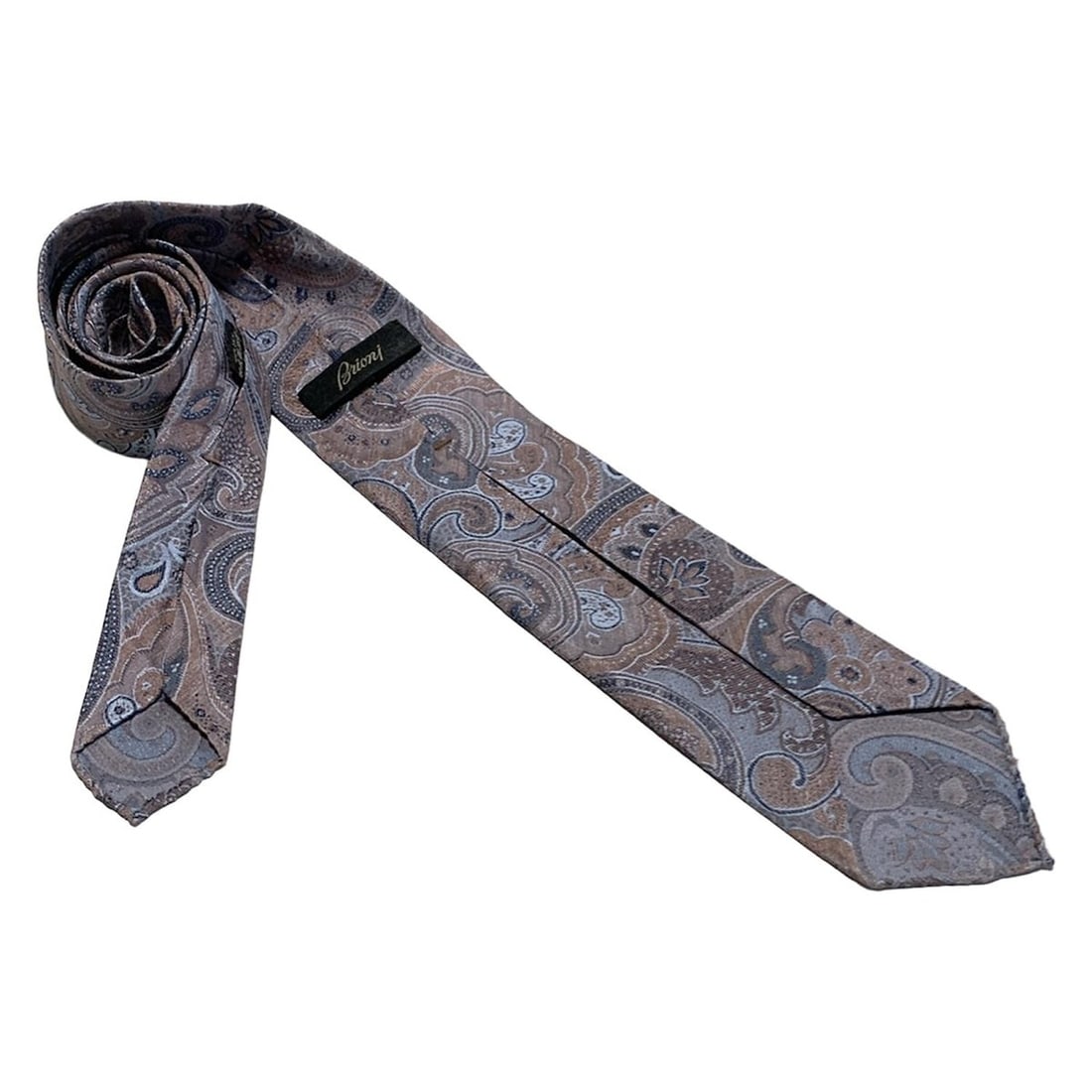 Auth Brioni - Brown Light Blue: Auth Brioni - Brown Light Blue Navy Mens Tie Condition: Pre-owned Brand: Brioni Style: Tie Color: Brown, Light Blue, Navy ConditionRank: 6 Department: Mens Type: Tie S