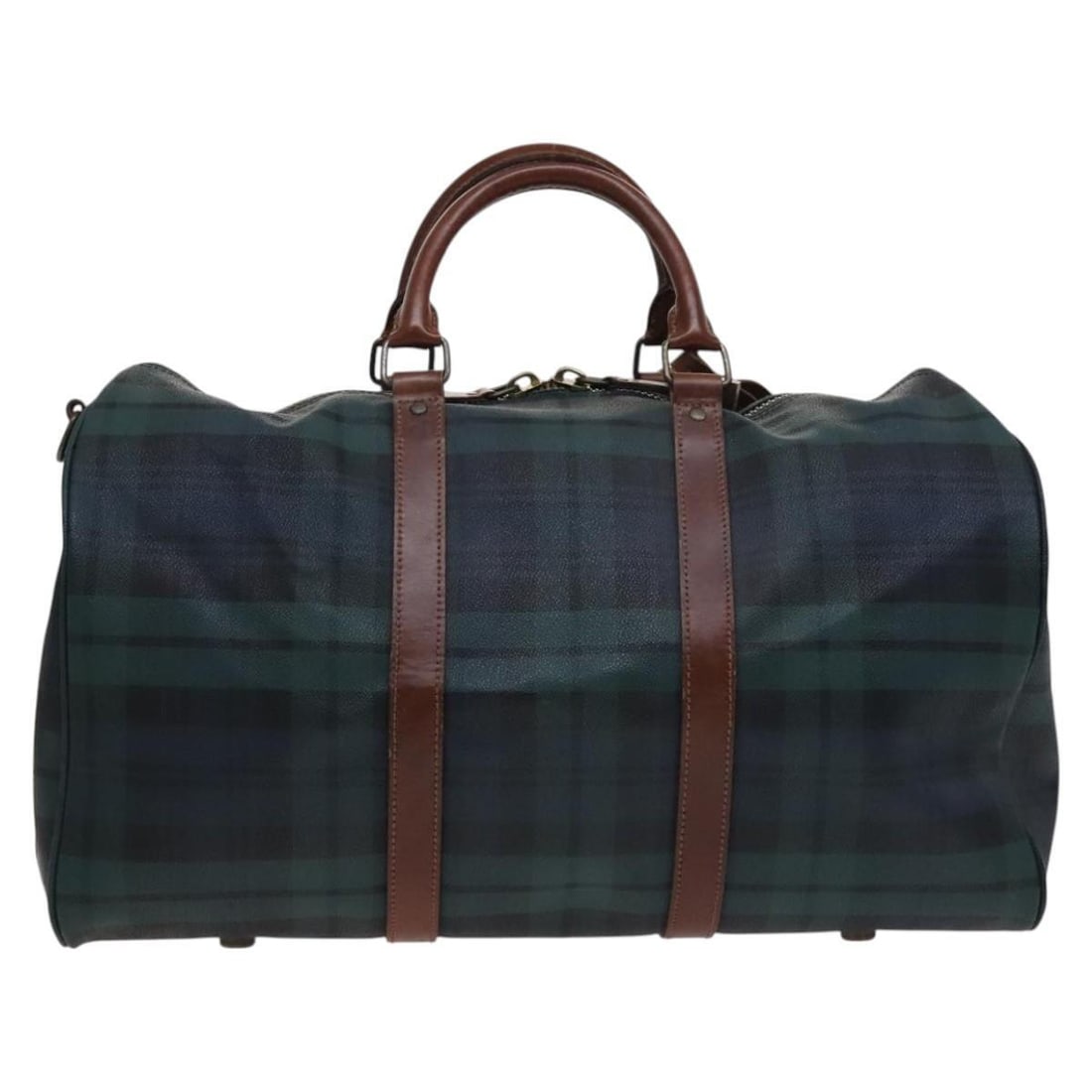 Poro Ralph Lauren Tartan Plaid Boston: Poro Ralph Lauren Tartan Plaid Boston Bag PVC 2way Green Brown Auth 112261 Condition: Pre-owned Brand: Poro Ralph Lauren Style: Boston Bag Material: PVC Leather Exterior Color: Green / Brown Size:
