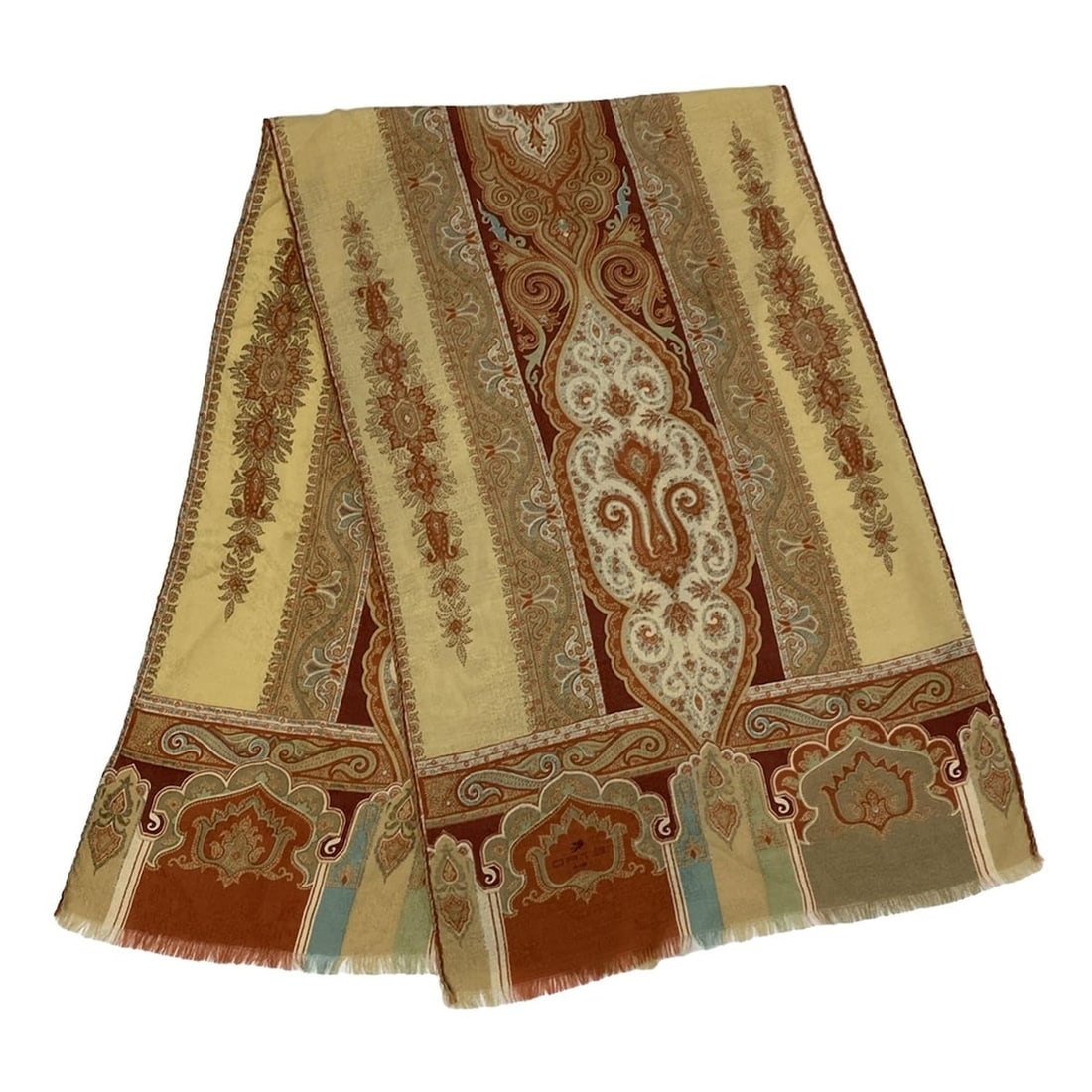 Auth ETRO - Yellow Red Multi: Auth ETRO - Yellow Red Multi Scarf Condition: Pre-owned Brand: ETRO Style: Scarf Color: Yellow, Red, Multi ConditionRank: 7 Type: Scarf SKU no: RBJ226623531292 Guide