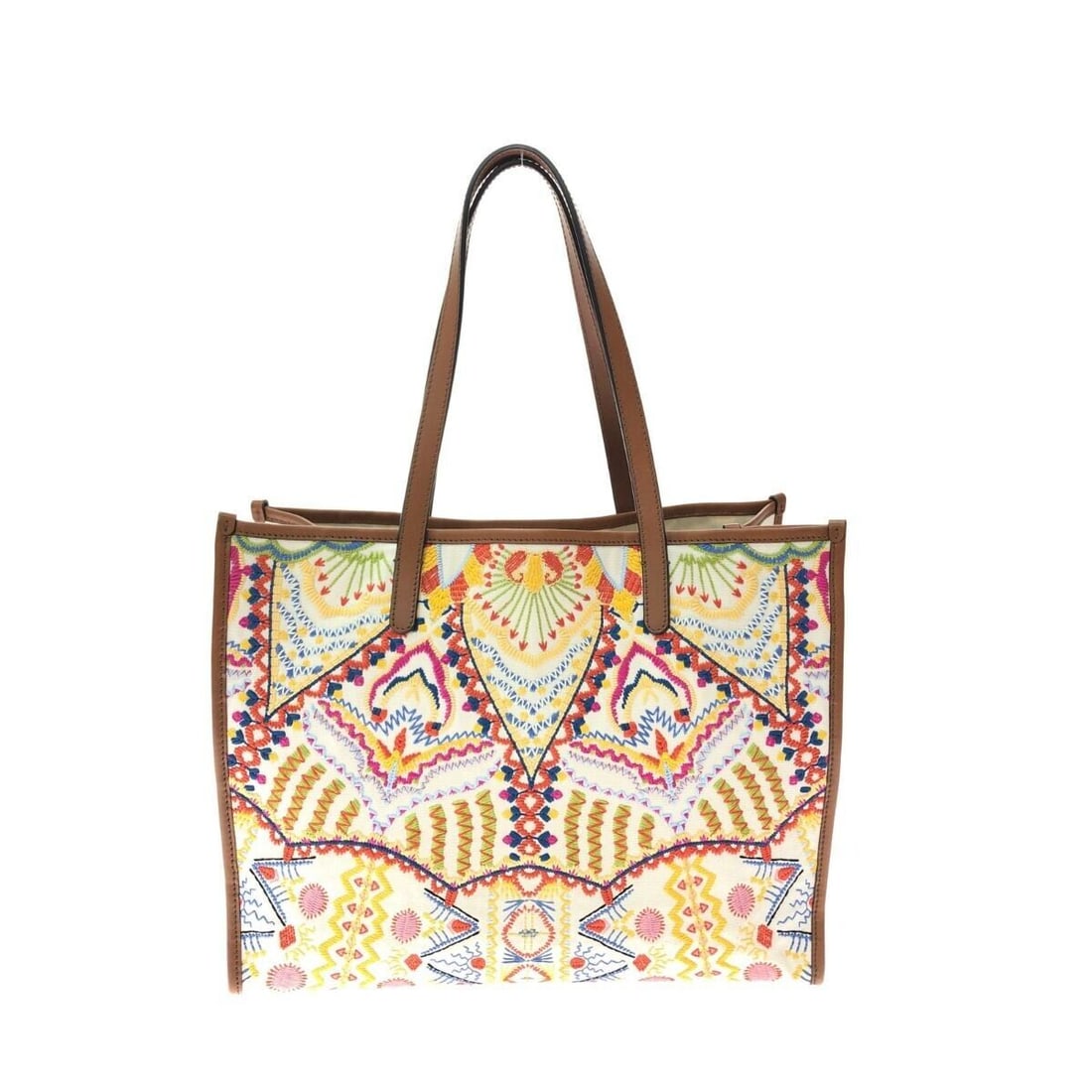 Etro Tote Bag Cotton Canvas Leather: Etro Tote Bag Cotton Canvas Leather Embroidery 22SS Used Condition: Pre-owned Bag Width: NA Shape: NA Closure: NA Handle/Strap Color: NA Occasion: NA Size: NA Handle Drop: NA <br