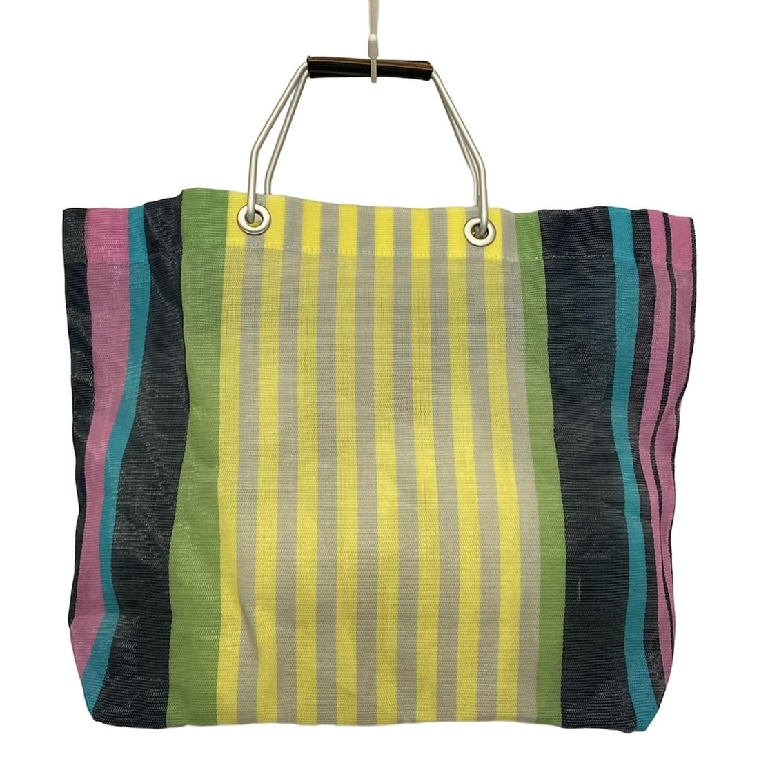 Auth MARNI - Yellow Gray Multi: Auth MARNI - Yellow Gray Multi Chemical Fiber Tote Bag Condition: Pre-owned Brand: MARNI Style: Tote Bag Exterior Color: Yellow, Gray, Multi Exterior Material: Chemical Fiber Accessories: Dust Bag