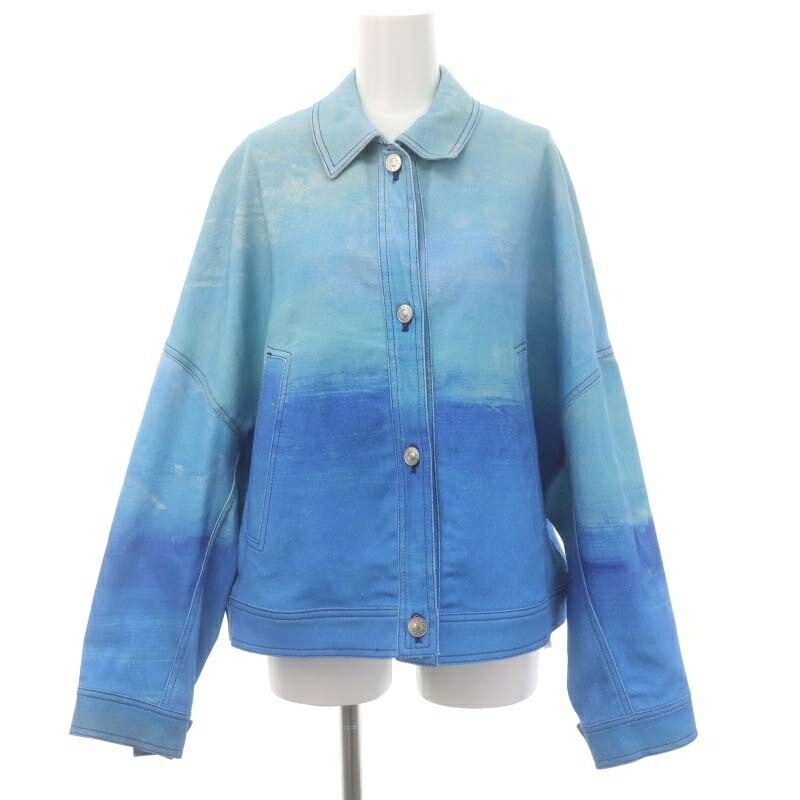 MARNI Flaminia Veronesi 23SS Gradient Cotton: MARNI Flaminia Veronesi 23SS Gradient Cotton Drill Jacket 38 Blue Light Condition: Pre-owned - Good Brand: MARNI Country: Japan SN: MOR_0820 Size: NA Jacket/Coat Length: NA Accents: NA <b