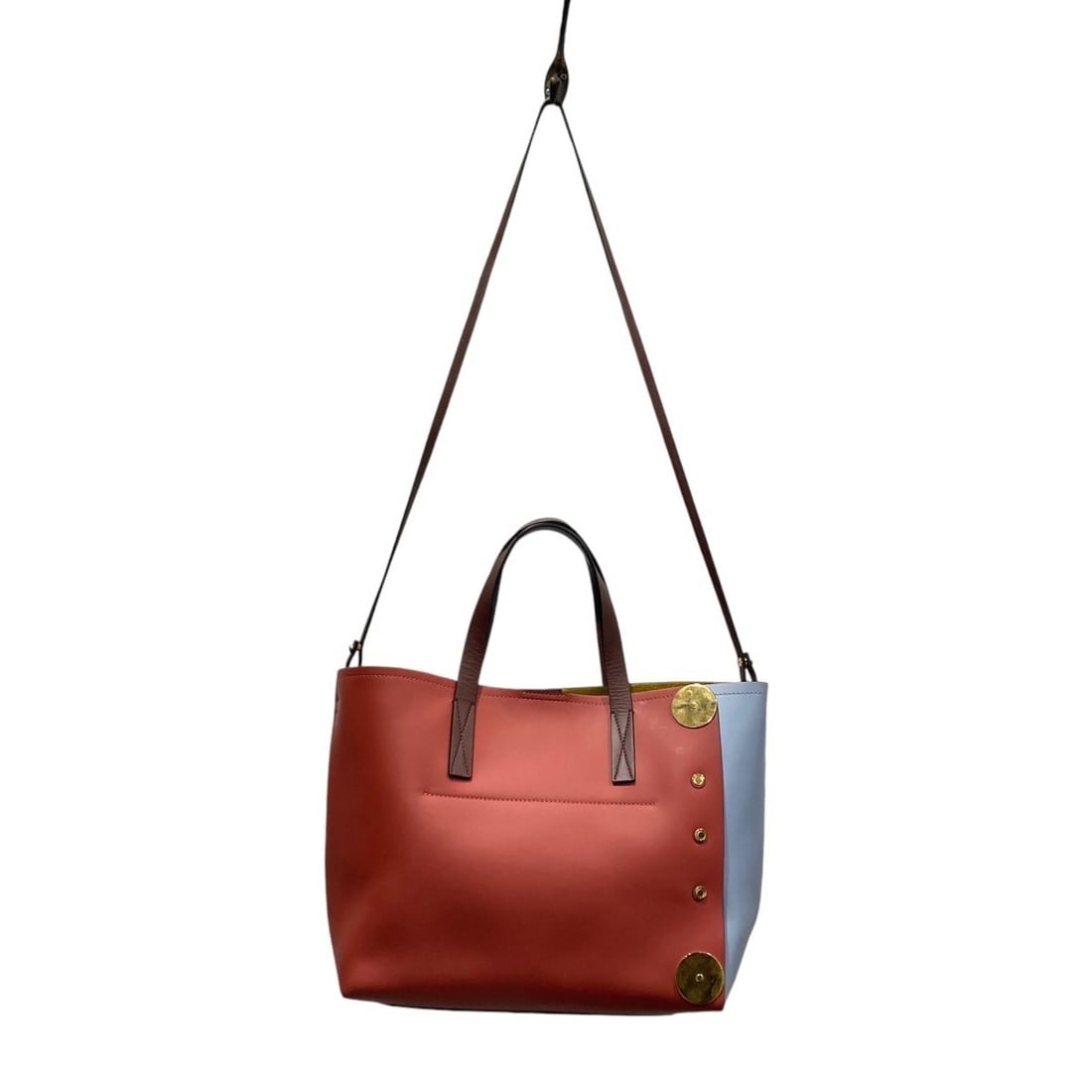 MARNI PUNCH TOTE BAG Panel Leather: MARNI PUNCH TOTE BAG Panel Leather 2WAY Bag SHMP0010Y0 P2319 Z2B14 Sky Condition: Pre-owned Brand: MARNI Country: Japan SN: MOR_0820 Department: NA Occasion: Travel Style: NA Mat
