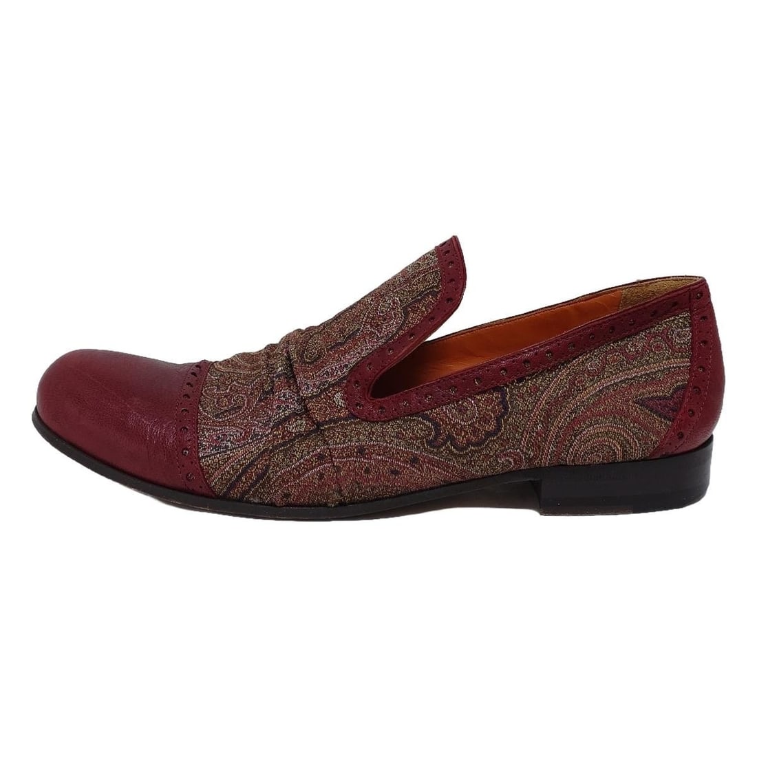 Auth ETRO - Khaki Bordeaux Multi: Auth ETRO - Khaki Bordeaux Multi Jacquard Leather Mens Shoes Condition: Pre-owned Brand: ETRO Style: Shoes Color: Khaki, Bordeaux, Multi Upper Material: Jacquard, Leather ConditionRank: 6