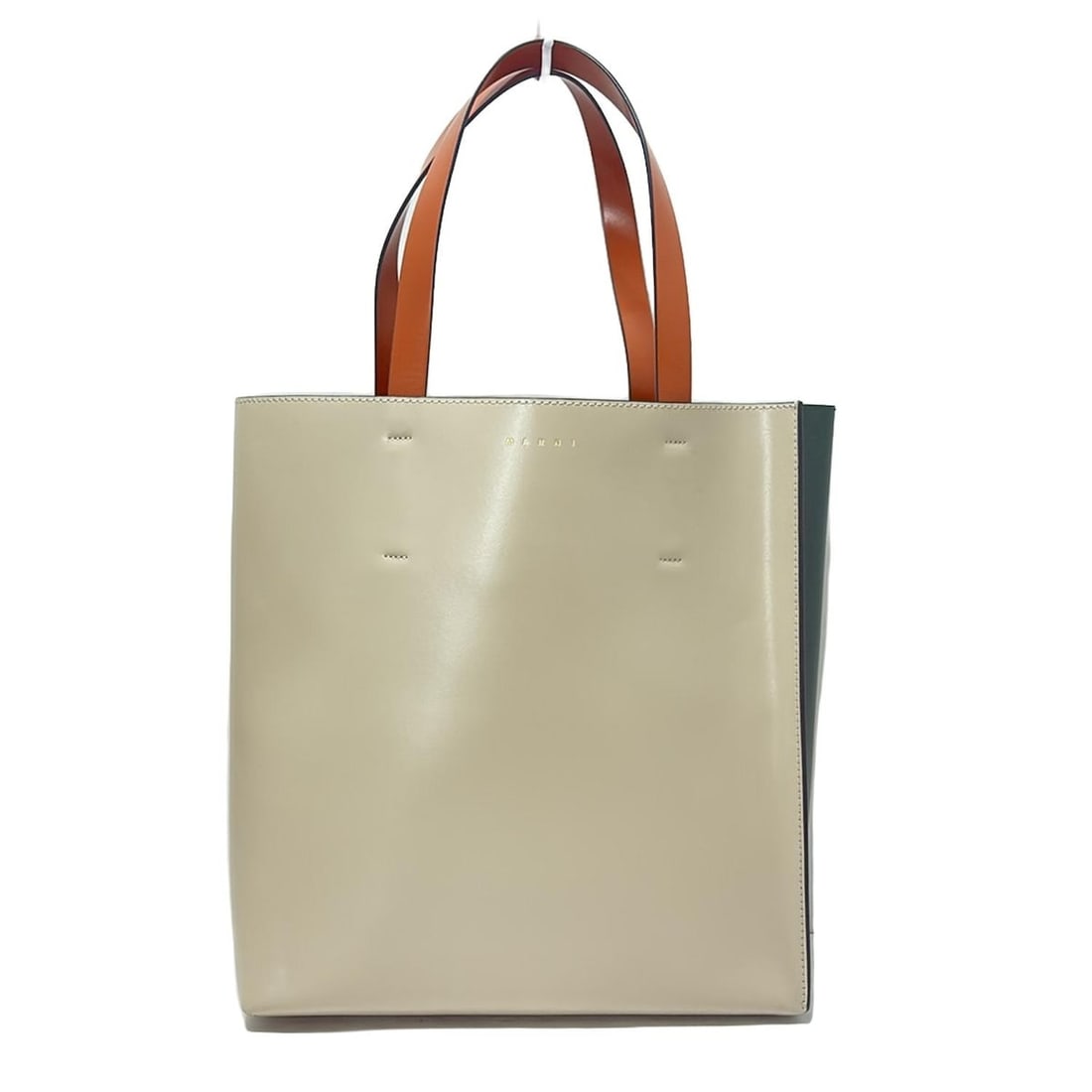 Auth MARNI Museo SHMPV02Y00 Gray Beige: Auth MARNI Museo SHMPV02Y00 Gray Beige Dark Green Brown Leather - Tote Bag Condition: Pre-owned Brand: MARNI Style: Tote Bag Exterior Color: Gray Beige, Dark Green, Brown Exterior Material: Leather <b
