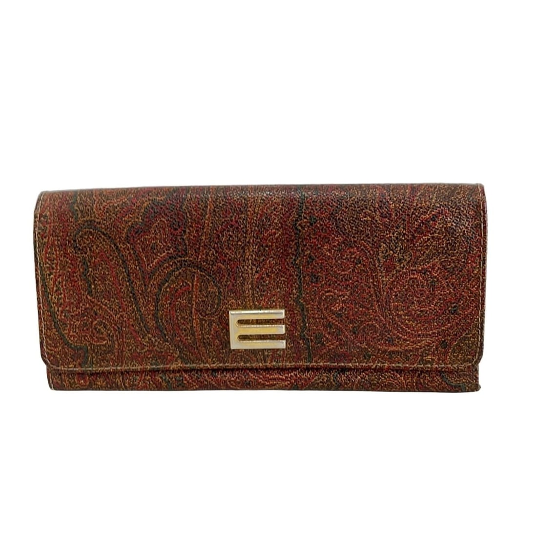 Auth ETRO Brown Dark Brown Multi: Auth ETRO Brown Dark Brown Multi PVC Leather Long Wallet Condition: Pre-owned Brand: ETRO Style: Long Wallet Color: Brown, Dark Brown, Multi Material: PVC, Leather ConditionRank: 5 Depart