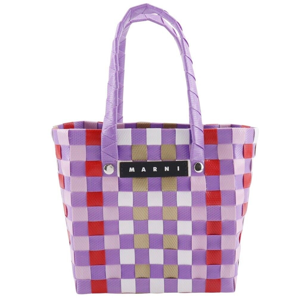 MARNI Flower cafe picnic bag Handbag: MARNI Flower cafe picnic bag Handbag Micro Basket purple polypropylene Women Condition: Pre-owned Brand: MARNI Style: Handbag Exterior Material: polypropylene Exterior Color: purple Size: See Desc