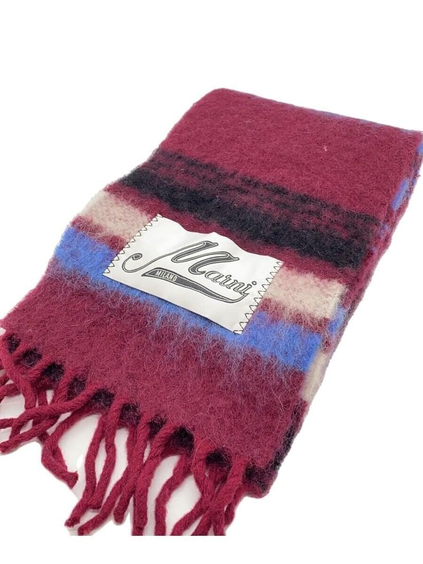 MARNI Alpaca Blender Stole Multi-Color Border: MARNI Alpaca Blender Stole Multi-Color Border Mens Condition: Pre-owned Brand: MARNI Country: Japan SN: MOR_0820 Size: NA Size Type: Normal Style: NA Type: NA Material: