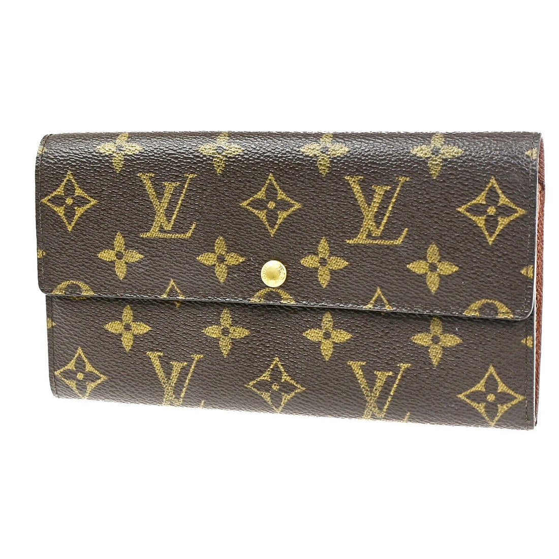LOUIS VUITTON Porte Monnaie Credit Long: LOUIS VUITTON Porte Monnaie Credit Long Wallet Monogram Leather M61725 61YG549 Condition: Pre-owned Brand: LOUIS VUITTON Type: Wallet Color: Brown Department: Unisex Style: Bifold Feature