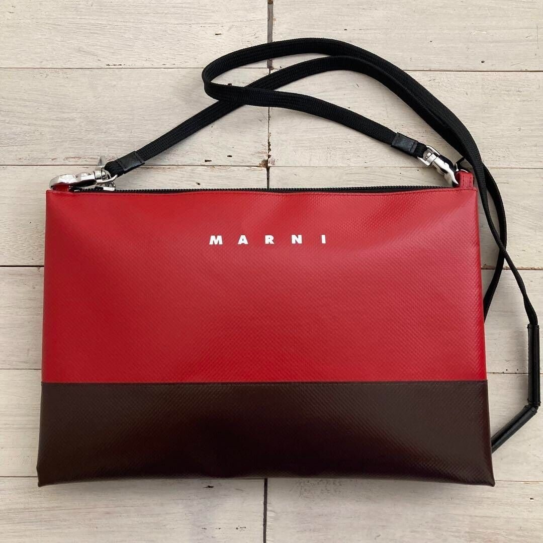 MARNI shoulder bag sacoche red 7*10.6*0.5: MARNI shoulder bag sacoche red 7*10.6*0.5 inch Condition: Pre-owned Brand: Marni Department: Women Size: Height: Approx. 6.89in Exterior Color: Red Style: Shoulder Bag Exterior Material: