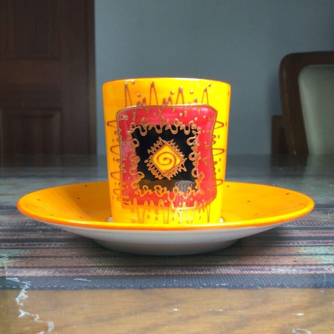 Soizick de la Bruguiere Limoges Orange: Soizick de la Bruguiere Limoges Orange Demitasse Cup Saucer Pair Set Unused Condition: New other (see details) Brand: Soizick de la Bruguiere Type: Cup & Saucer Capacity: NA Color: Multicolor Them