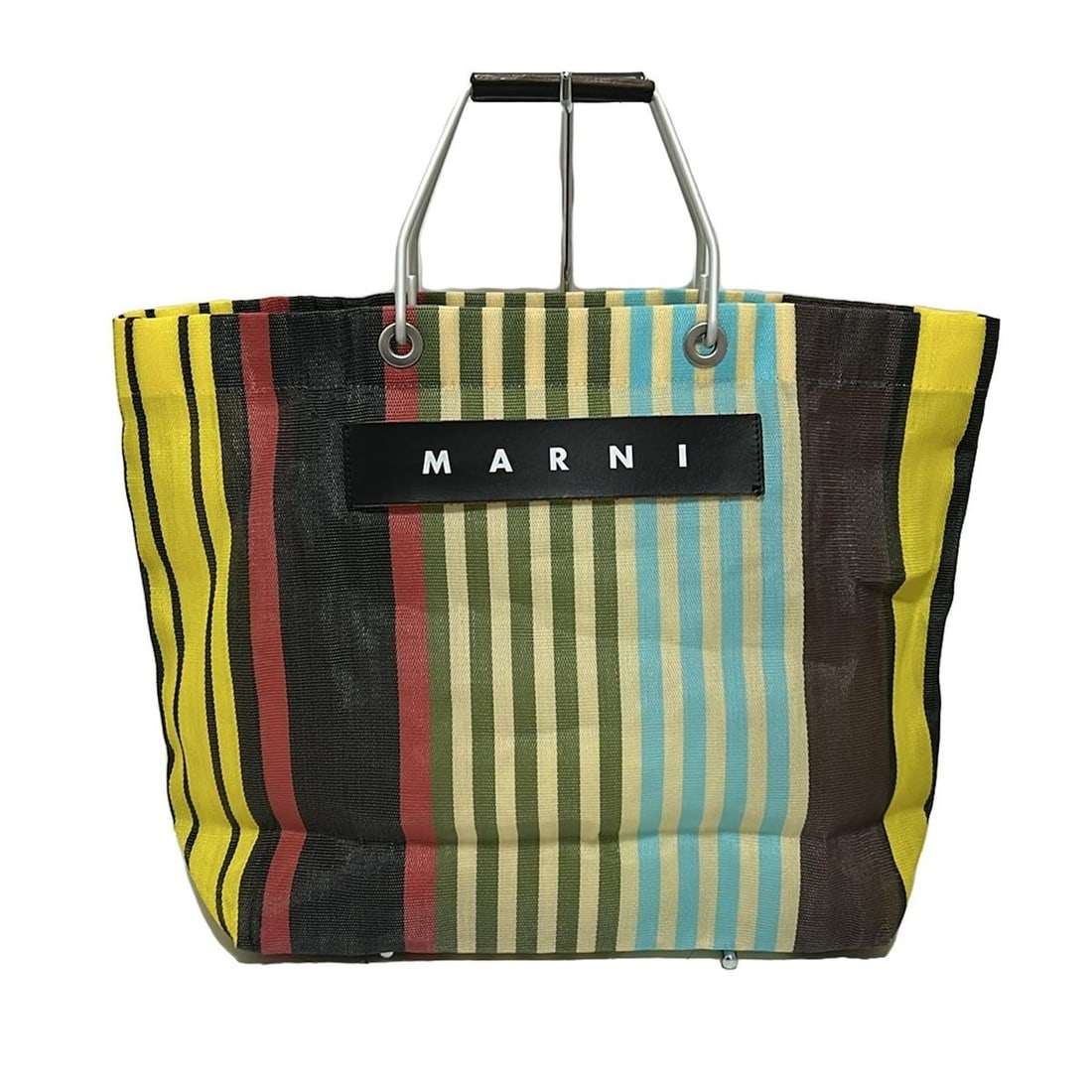 Auth MARNI Flower Cafe Shopping Tote: Auth MARNI Flower Cafe Shopping Tote Bag - Beige Khaki Multi Nylon Aluminium Condition: Pre-owned Brand: MARNI Style: Tote Bag Exterior Color: Beige, Khaki, Multi Exterior Material: Nylon, Aluminium,