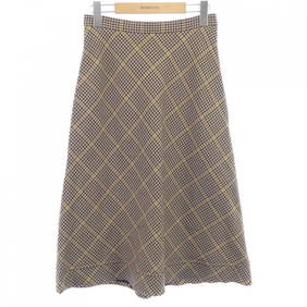 A line maxi plaid wool skirt 4639-1 A line maxi plaid wool skirt 4639-1