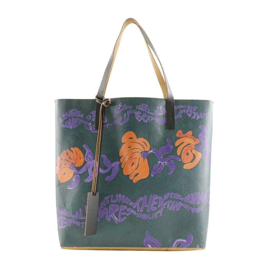 MARNI Paper Floral Tote Bag SHMPQ10A08: MARNI Paper Floral Tote Bag SHMPQ10A08 Brown / green leather/Paper Fabric ... Condition: Pre-owned Bag Height: 36cm Bag Depth: 8.5cm Bag Length: 34cm Department: Women Country of Manufacture: Ital