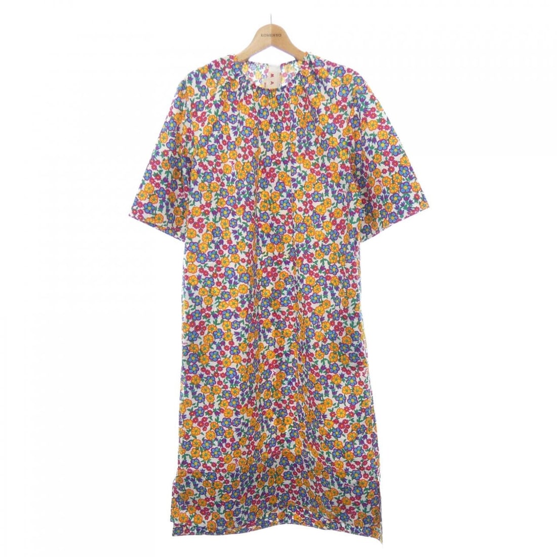 Authentic Marni MARNI Dress #241-003-714-4819: Authentic Marni MARNI Dress #241-003-714-4819 Condition: Pre-owned - Good Brand: Marni Style: ONE-PIECE DRESS Color: Orange Blue Flower See-through Material: See Image Gender: Ladies Size