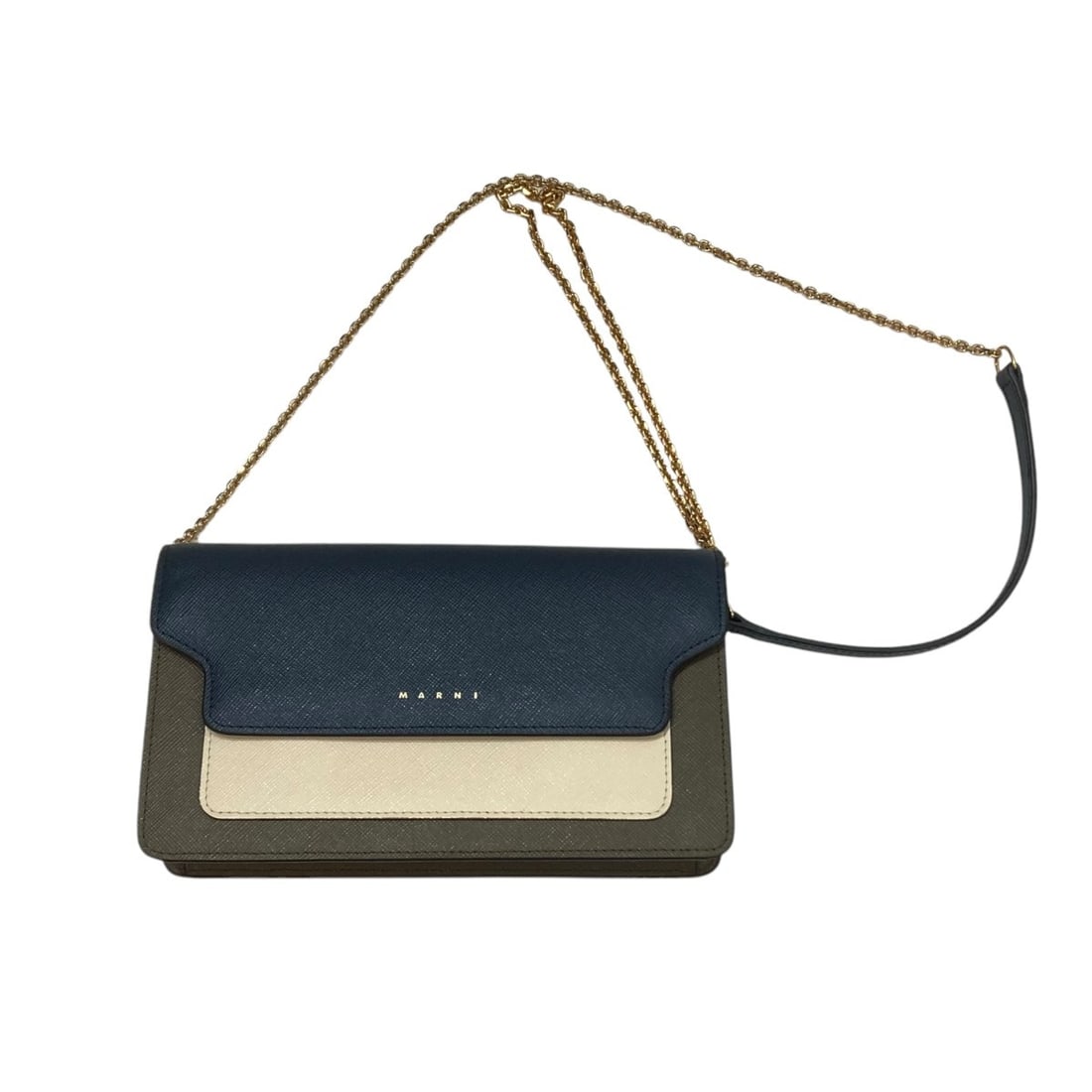MARNI Wallet Shoulder Bag PFM00085U1LV520 Navy: MARNI Wallet Shoulder Bag PFM00085U1LV520 Navy Gray White Condition: Pre-owned Brand: MARNI Country: Japan SN: MOR_0820 Department: NA Occasion: Travel Style: NA Material: NA <br