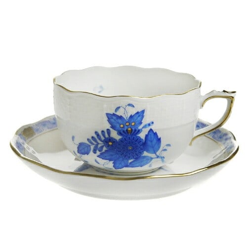 HEREND Apony Blue Tea Cup &: HEREND Apony Blue Tea Cup & Saucer 724 Condition: Used Brand: HEREND Country: Japan SN: MOR_0820 Type: Cup & Saucer Color: multicolor Pattern: NA Original/Reproduction: Original