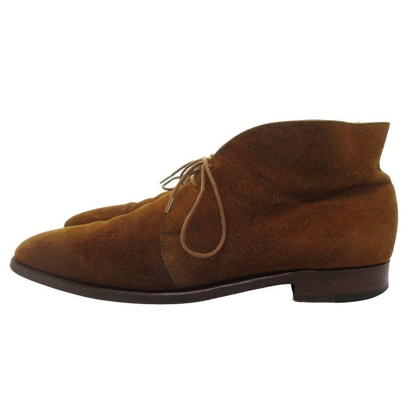 LOEWE JOHN LOBB ROMSEY Suede Chukka: LOEWE JOHN LOBB ROMSEY Suede Chukka Boots 8000 UK Made Brown 9D 27.5cm Condition: Pre-owned Brand: LOEWE Country: Japan SN: MOR_0820 Department: NA Type: Boot Character: Boots US