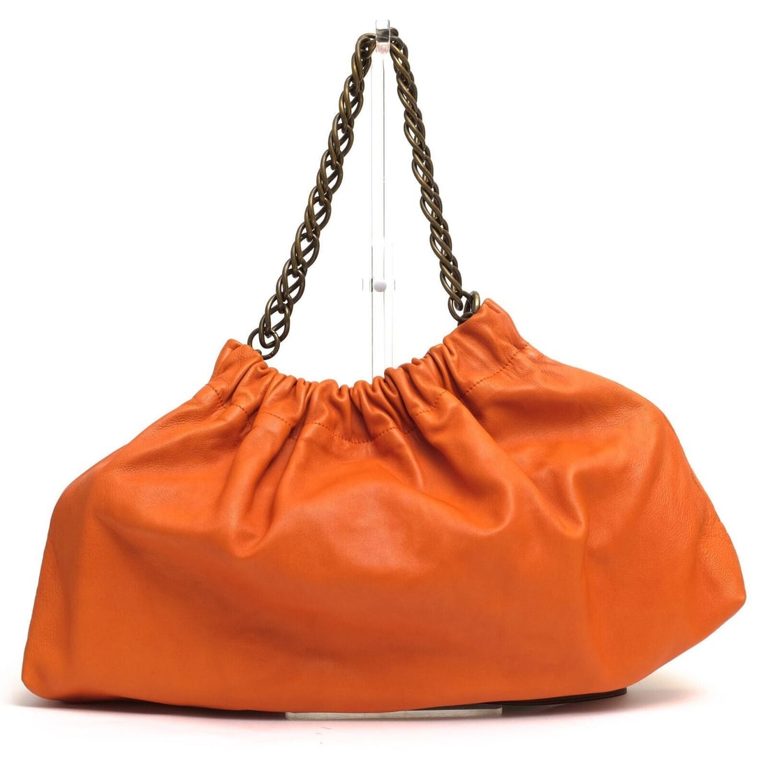Marni Chain Handbag Shoulder Bag Purse: Marni Chain Handbag Shoulder Bag Purse Leather Orange 2way bag Used Condition: Pre-owned Brand: Marni Department: Women Shoulder: 135cm Exterior Color: Orange Lining Color: Orange Style: