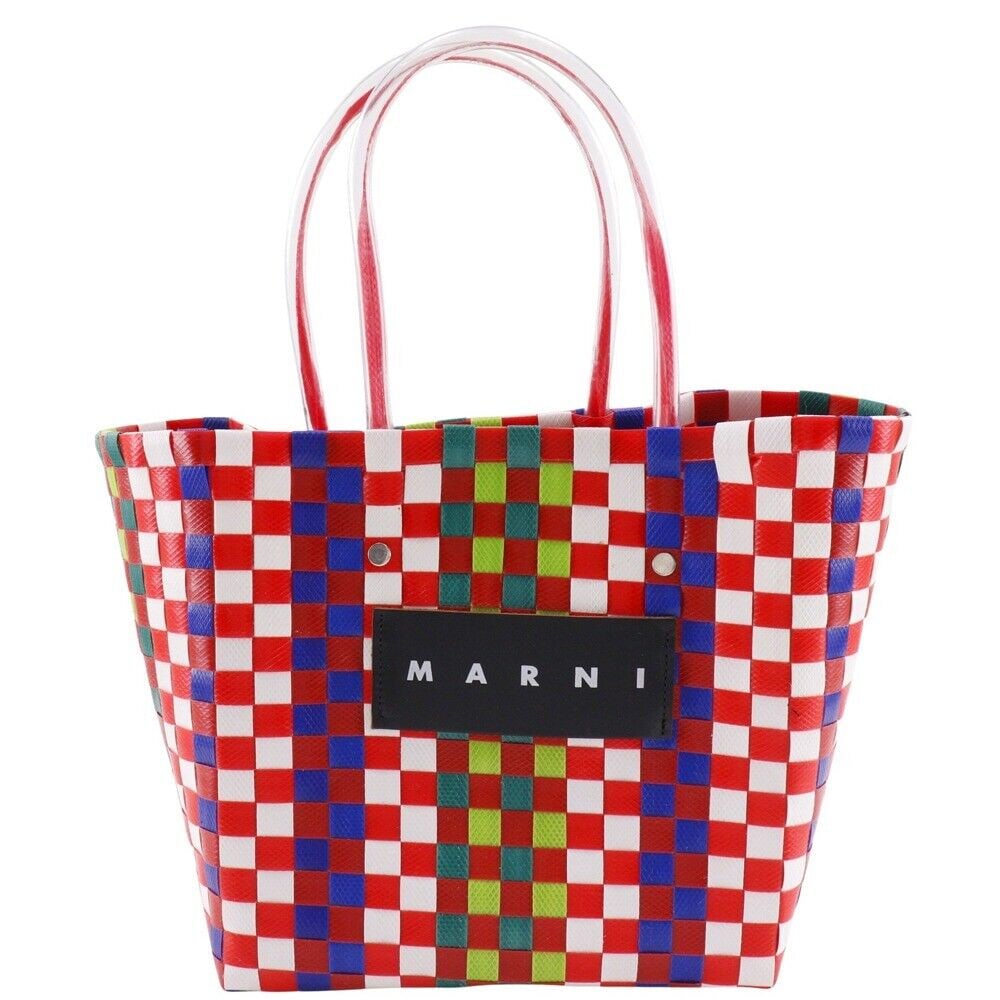 MARNI Flower cafe picnic bag Handbag: MARNI Flower cafe picnic bag Handbag Mini basket Red polypropylene Women Condition: Pre-owned Brand: MARNI Style: Handbag Exterior Material: polypropylene Exterior Color: Red Size: See Description