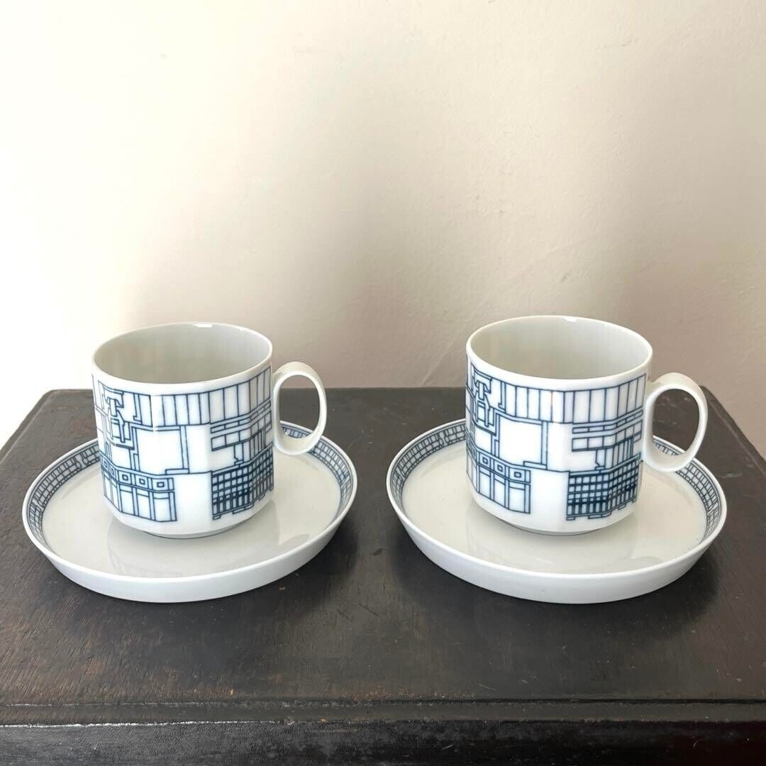 Rosenthal Studio Line Palladio Cup &: Rosenthal Studio Line Palladio Cup & Saucer Scandinavian Vintage Unused Condition: New other (see details) Brand: Rosenthal Type: Cup & Saucer Color: Blue Material: Pottery Size...cup height 6.8c