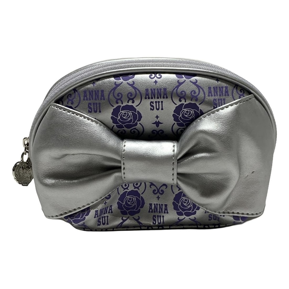 Auth ANNA SUI - Silver Purple: Auth ANNA SUI - Silver Purple Synthetic Leather Pouch Condition: Pre-owned Brand: ANNA SUI Style: Pouch Exterior Color: Silver, Purple Exterior Material: Synthetic Leather ConditionRank: 7 <br